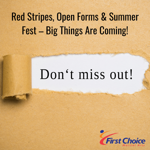 Red Stripes, Open Forms & Summer Fest – Big Things Are Coming!