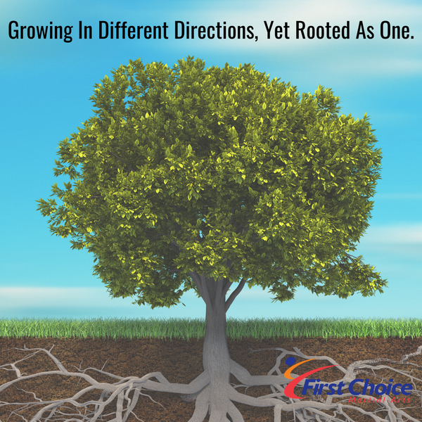 Growing In Different Directions, Yet Rooted As One.